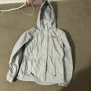 Grey double layer rain coat: "the north face"